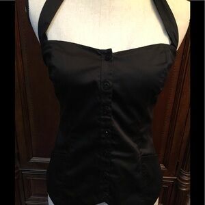 WHBM fitted short halter top